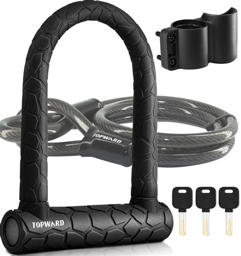 Buy Topward Bike U Lock With Cable Electric Scooter Lock Heavy Duty