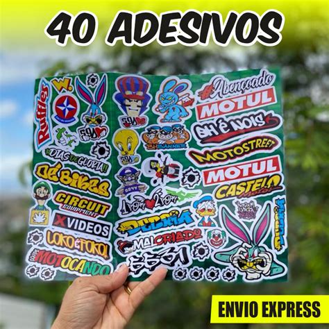 Kit Adesivos Vinil Variados Carro Moto Caminh O Bike