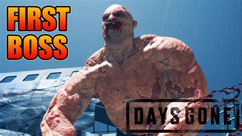 Days Gone Freaker Boss Fight Bodybuilder Zombie Youtube