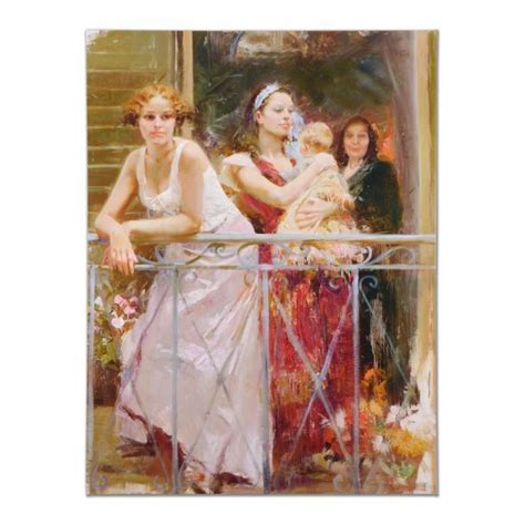 Pino Signed Waiting On The Balcony Artist Embellished Limited Edition