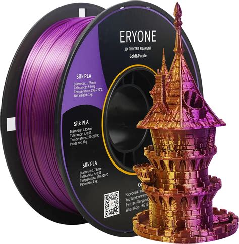 Eryone Silk Deux Couleurs Pla Filament Mm Fdm Filament Imprimante