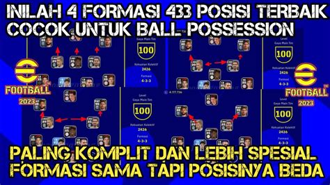 INILAH 4 FORMASI 433 POSISI TERBAIK PALING LANGKA COCOK UNTUK BALL