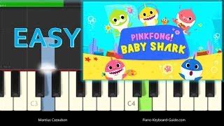 Pinkfong Baby Shark Song Easy Piano Tutorial Accordi Chordify