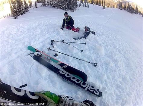 Caught On Film How Off Piste Skiers Dodged Death As Avalanche Almost