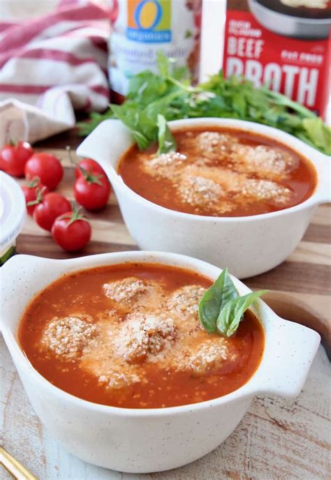 Easy Italian Meatball Soup Recipe WhitneyBond