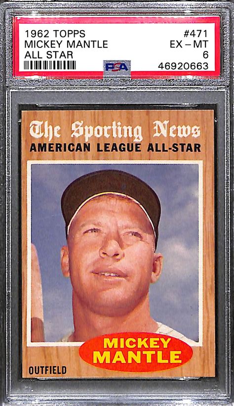 Lot Detail Topps Mickey Mantle All Star Graded Psa