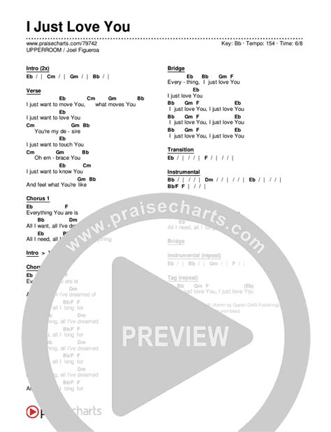 I Just Love You Chords Pdf Upperroom Joel Figueroa Praisecharts