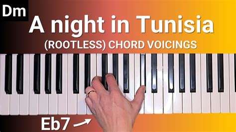 Jazz Beginners Chords For A Night In Tunisia Free Pdf Youtube