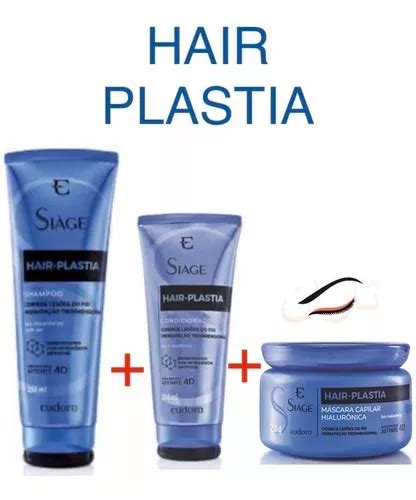 Kit C Un Sh Cond Masc Siage Eudora Hair Plastia Frete Gr Tis