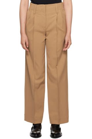 Tan Ulla Trousers By Beaufille On Sale