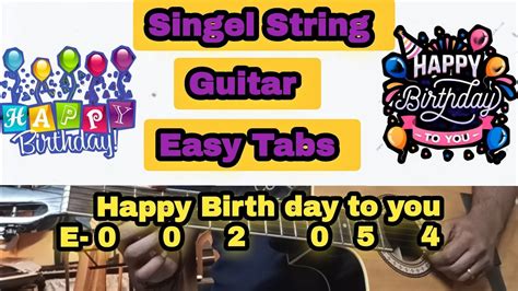 Happy Birthday Guitar Tabs Singel String Easy Guitar Tabs Easyguitartutorialwithfrancis