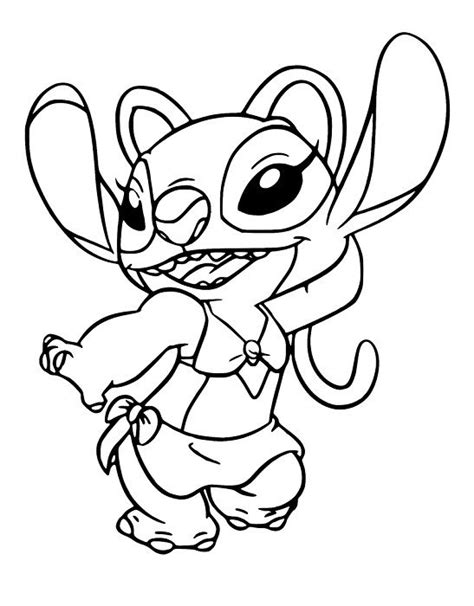 Angel From Lilo And Stitch Coloring Pages