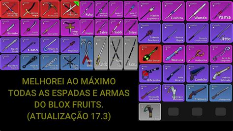 Passo A Passo De Como Melhorar TODAS AS ARMAS E ESPADAS Do Blox Fruits