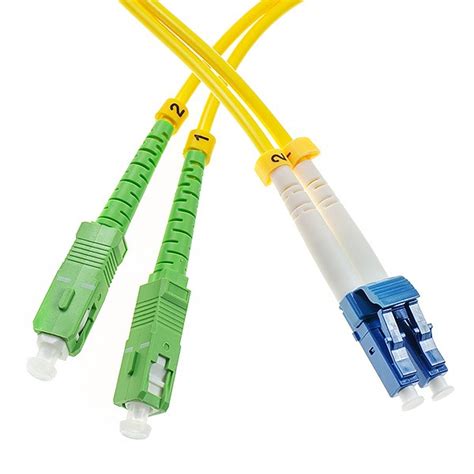 Fiber Optic Patch Cord Sc Apc Lc Upc Sm 9 125 Duplex G652d Fiber L 3m