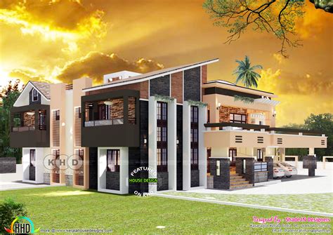 Ultra modern contemporary style 5 bedroom house - Kerala Home Design ...