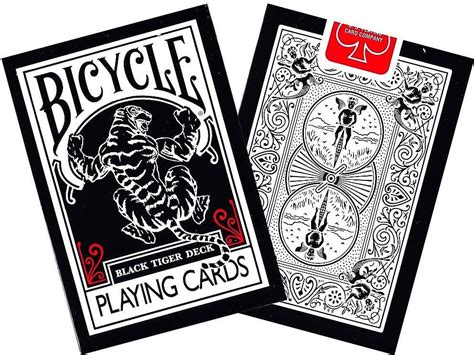 Bicycle Black Tiger Deck Playing Cards By Ellusionist Red Pip Amazon