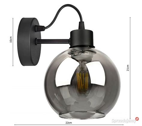 Lampa Cienna Kinkiet Loft Edison Led Kula Szklana Choroszcz