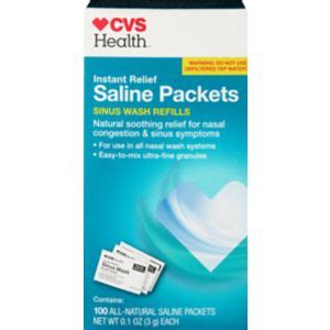 CVS Health Instant Relief Saline Sinus Wash Packet Refills 100 CT