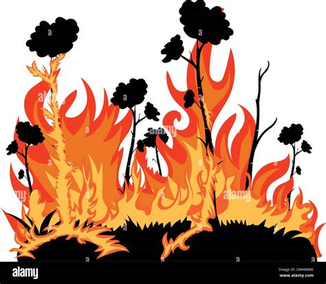 Forest Fires Deforestation Stock Vector Image Art Alamy