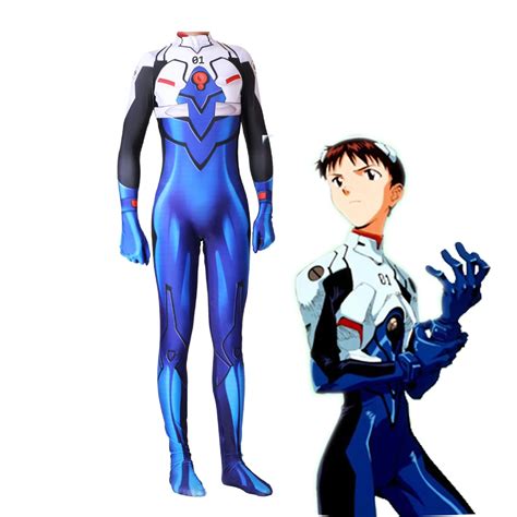 Anime Plugsuit Cosplay Costume Ikari Shinji Zentai Bodysuit Suit Jumpsuits Cosplay Costumes