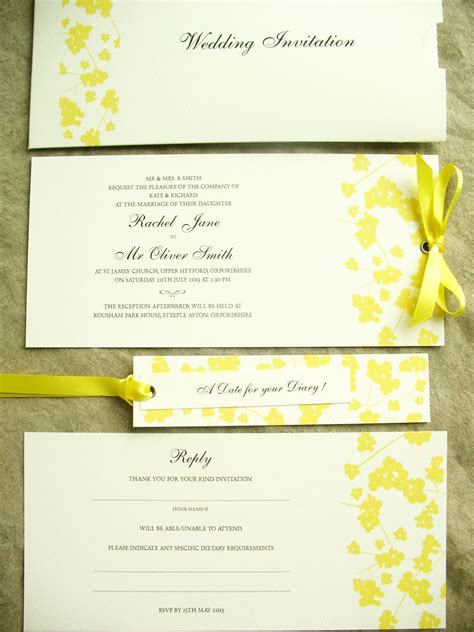 Inspiration for weddings, invitations and stationery: yellow wedding invitations