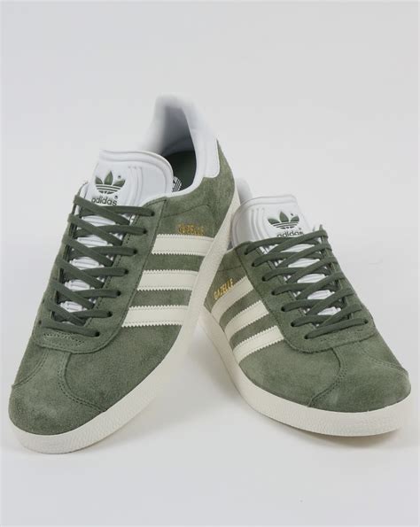 Adidas Gazelle Trainers Trace Green Off White Adidas Trainers From