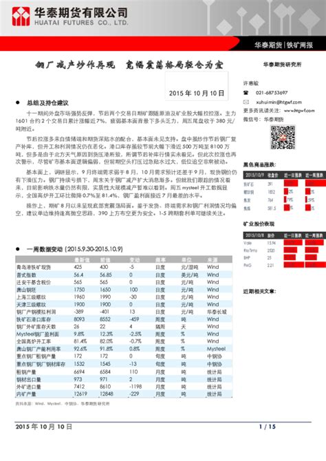 铁矿石周报：钢厂减产炒作再现宽幅震荡格局轻仓为宜