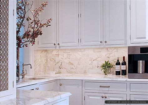 Subway Calacatta Gold Tile Backsplash Idea Backsplash Kitchen