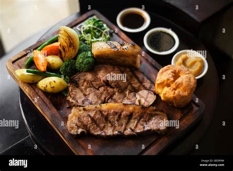 Traditional British English Sunday Roast Beef With Vegetables Classic