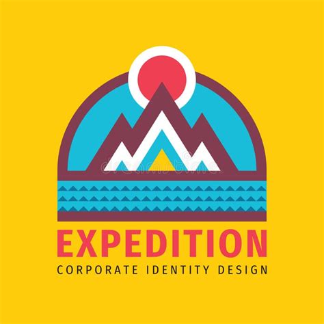 Expedition Concept Badge Logo Design Mountains Climbing Creative