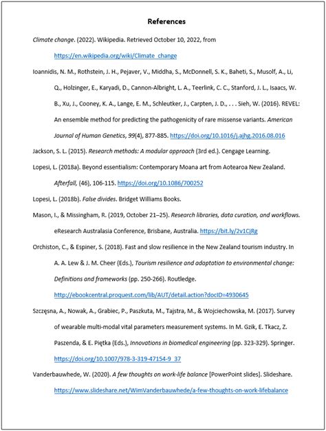 Format Examples Of A Reference List APA 7th Referencing Style Guide