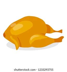 Baked Chicken Cartoon Vector Illustration Stock Vector (Royalty Free ...