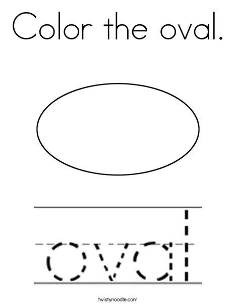 Printable Coloring Pages Shape Oval