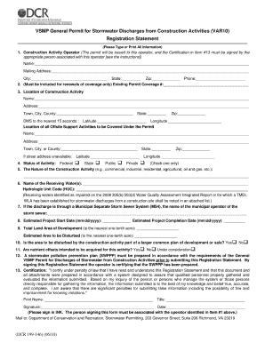 Fillable Online Dcr Virginia Virginia Dcr Vsmp Notice Of Termination