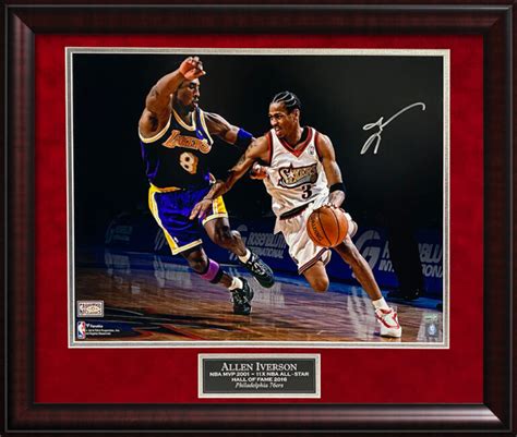 Allen Iverson Autograph Photo Dribble 23x27 New England Picture