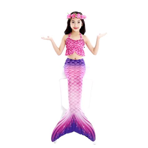 Mermaid Bikini Swimsuit With Flipper Monofin Costume Kawaiimerch