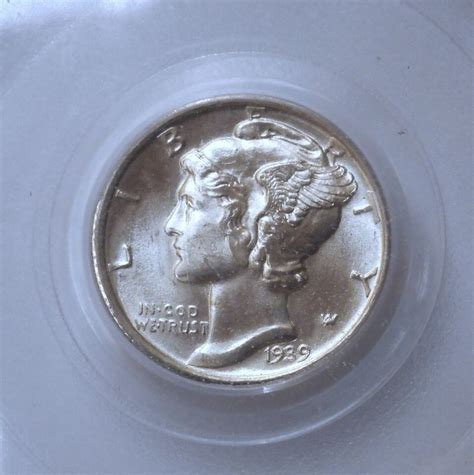 D Mercury Dime Pcgs Ms Fb Gem Superb Bu Full Bands Ebay