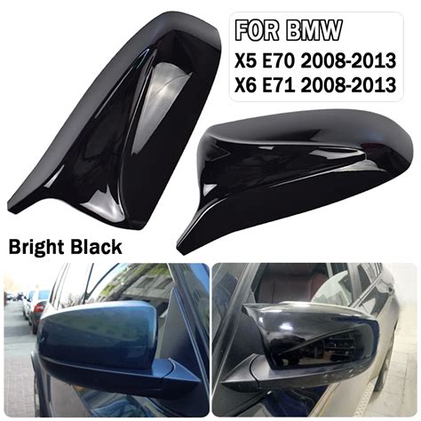 Pair Real Carbon Fiber Abs Mirror Cover X X Car Side Rearview