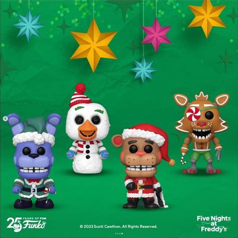 Artstation Holiday Freddy Fazebear And Gingerbread Foxy Funko Pops