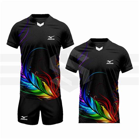 Jual Jersey Voli Volly Setelan Baju Futsal Atasan Kaos Badminton Motif