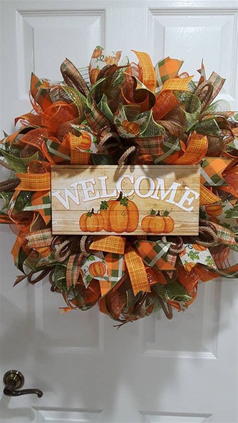 Fall Wreath Fall Wreaths Autum Wreath Autumn Wreaths Fall Etsy Fall