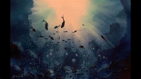 Watercolor Underwater Scene Painting Tutorial YouTube