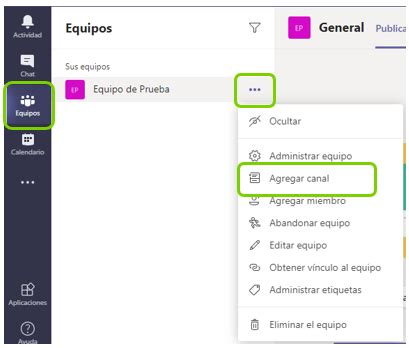Crear Un Canal En Teams Acens Centro De Ayuda