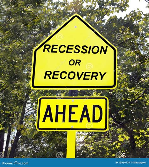 Recession Or Recovery Sign Stock Photo Image Of Unemployment