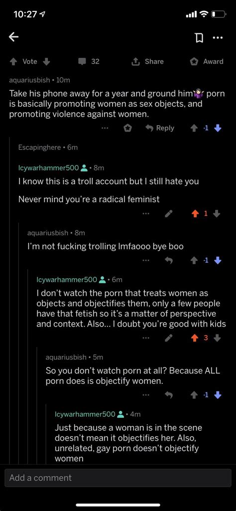The Post Was Wyd If You Catch Ur Son Watching Porn And This Radical Feminist Decided To Appear