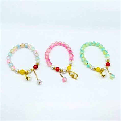 Gng Style Simple Bracelet Ombre Color Wrist Chain Beads Bracelet