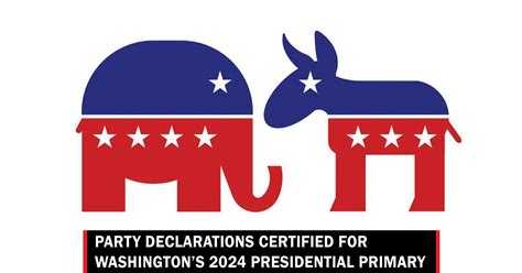 Party Declarations Certified For Washingtons 2024 Presidential Primary