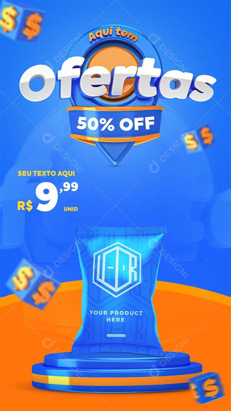 Post Story Supermercado Aqui Tem Ofertas 50 Off Produtos Social Media