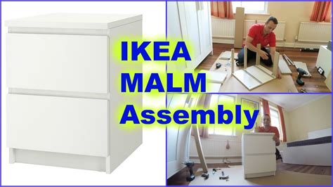 Ikea Malm Chest Of 2drawers Nightstand Assembly Youtube