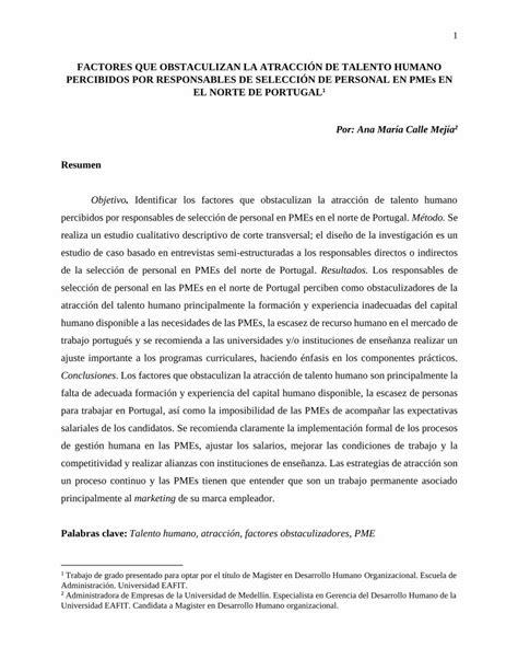 PDF FACTORES QUE OBSTACULIZAN LA ATRACCIÓN DE TALENTO HUMANO